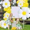 11PCS Daisy Balloons,Huge White Flower Daisy Foil Mylar Balloons for Baby Shower Wedding Groovy Boho Daisy Birthday Party Decorations (43in''28in''16in'')